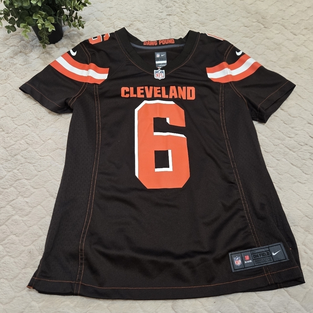 NFL Nike On Field Cleveland Browns Baker Mayfield Women's Fitted Jersey, Size L
